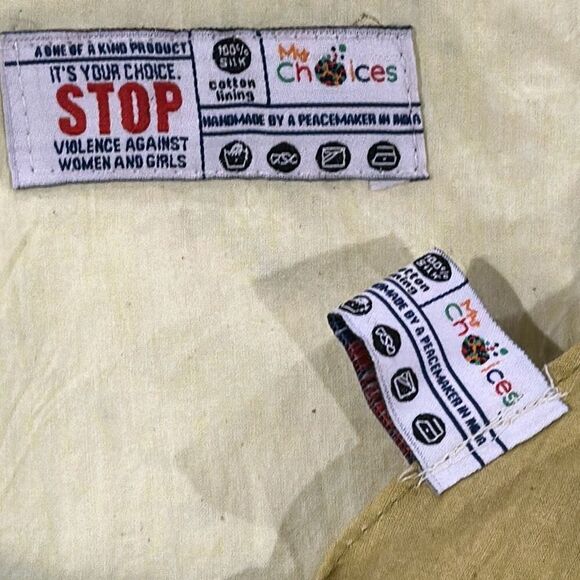 Set of 2 100% silk makeup bag with zipper - Picture 4 of 4